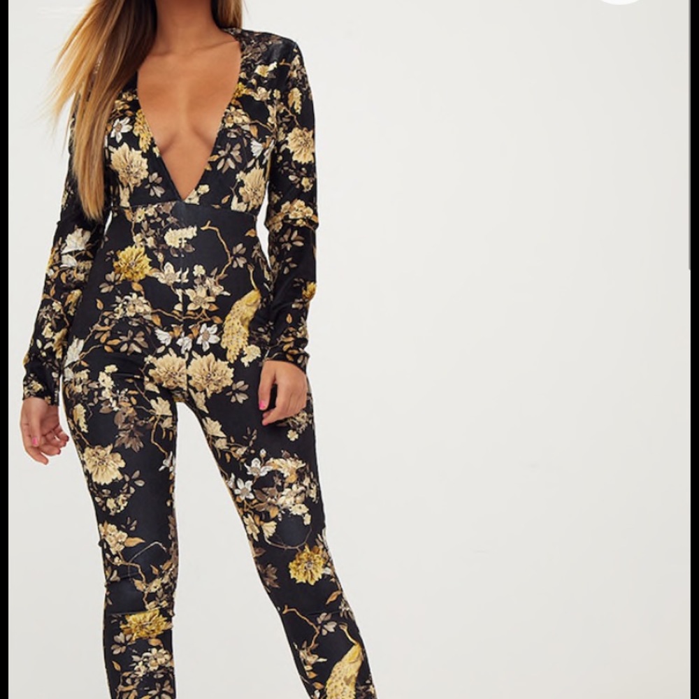 Pretty Little Thing Velvet Jumpsuit